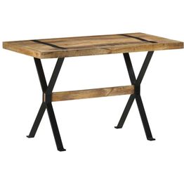 Ruokapöytä 120x60x76 cm karkea mangopuu