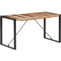 Ruokapöytä 140x70x75 cm täysi puu seesamviimeistelyllä