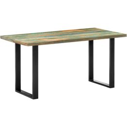 Ruokapöytä 160x80x75 cm täysi kierrätetty puu