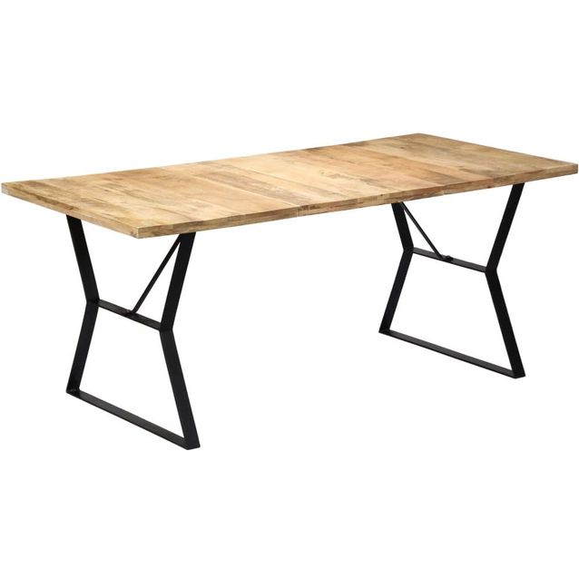 Ruokapöytä 180x90x76 cm täysmangopuu_1