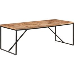 Ruokapöytä 200x90x76 cm täysi akaasia- ja mangopuu