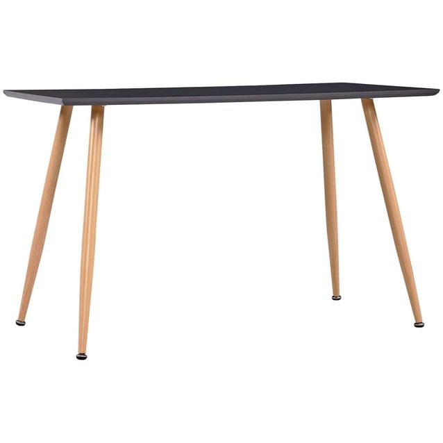 Ruokapöytä harmaa ja tammi 120x60x74 cm mdf_1