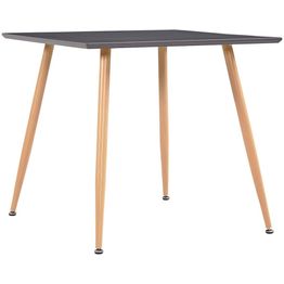 Ruokapöytä harmaa ja tammi 80,5x80,5x73 cm mdf