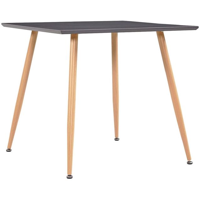 Ruokapöytä harmaa ja tammi 80,5x80,5x73 cm mdf_1