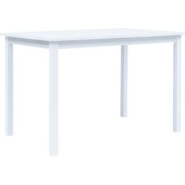 Ruokapöytä valkoinen 114x71x75 cm kumipuu