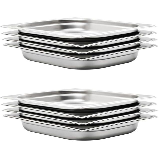 Ruokavuoat 8 kpl gn 1/2 40mm ruostumaton teräs_1