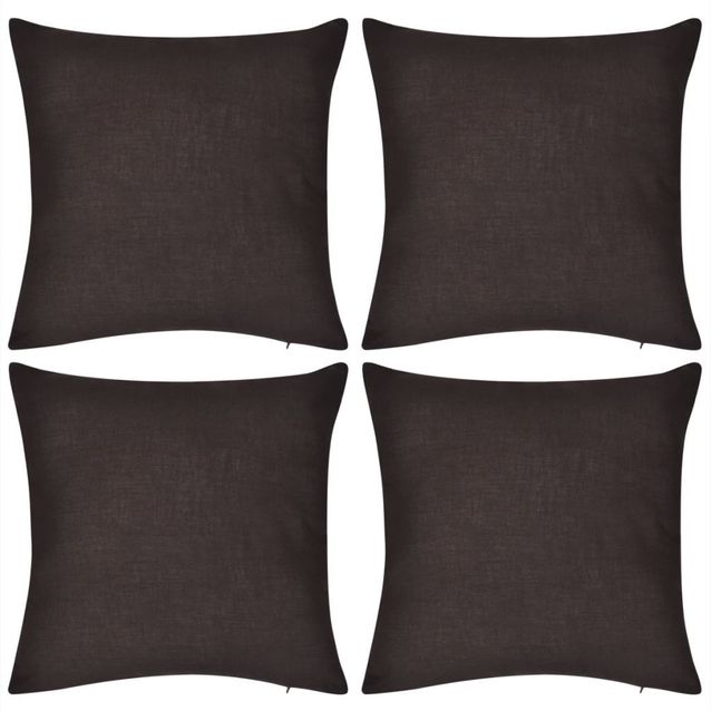 Ruskea tyynynpäällinen puuvilla 4kpl 40 x 40 cm_1