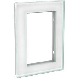 Peitelevy 2-osaiseen ExxactSolid pistorasiaan lasi kirkas valkoinen