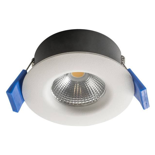 LED-alasvalo Airam Compact Ø80x38 mm IP65 5W/830 himmennettävä valkoinen