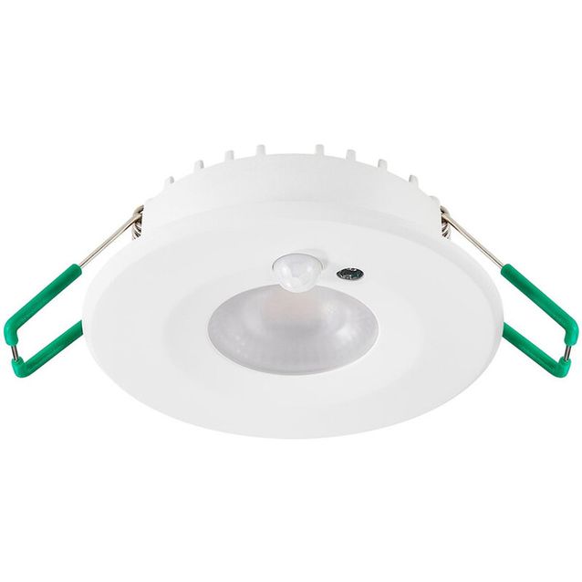 LED-alasvalo Sylvania Start Spot PIR IP65, tehoasetukset 6/10 W, 670/1050 lm, jopa 105 lm/W, valkoinen