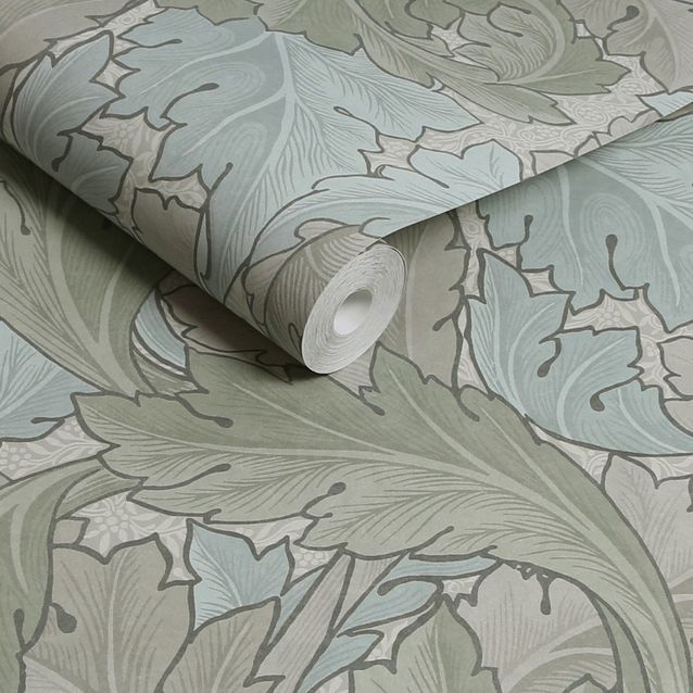 Tapetti William Morris At Home Acanthus, kasvi, ornamentti, non-woven, eri värejä