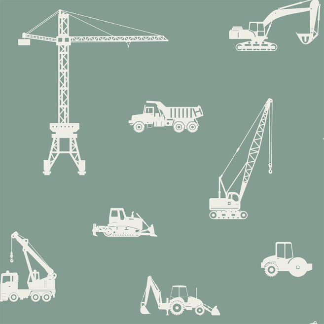 Lastenhuoneen tapetti Esta Forest Friends 139264, harmaanvihreä