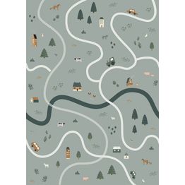 Lastenhuoneen tapetti Esta Forest Friends 159056, jatkettava, 2m x 2.79m