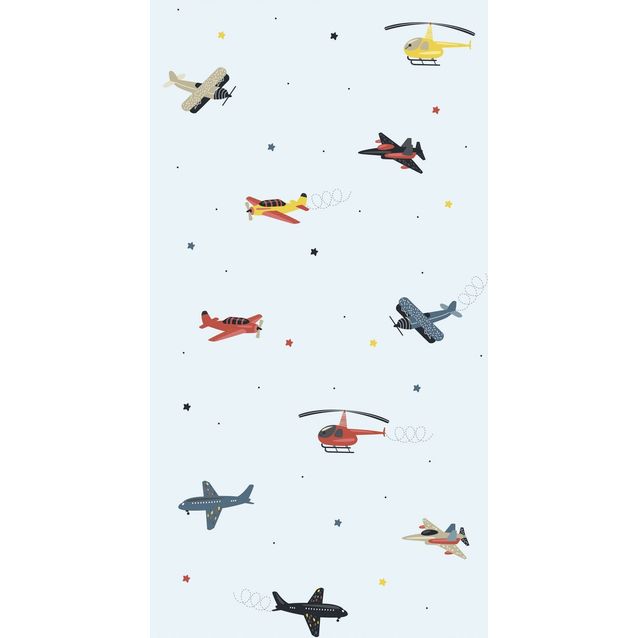 Lastenhuoneen tapetti Kids Walls 45817, vinyylipinta, sininen