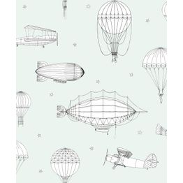 Lastenhuoneen tapetti Kids Walls 45825, vinyylipinta, graafinen/geometrinen, vihreä