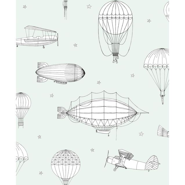 Lastenhuoneen tapetti Kids Walls 45825, vinyylipinta, vihreä