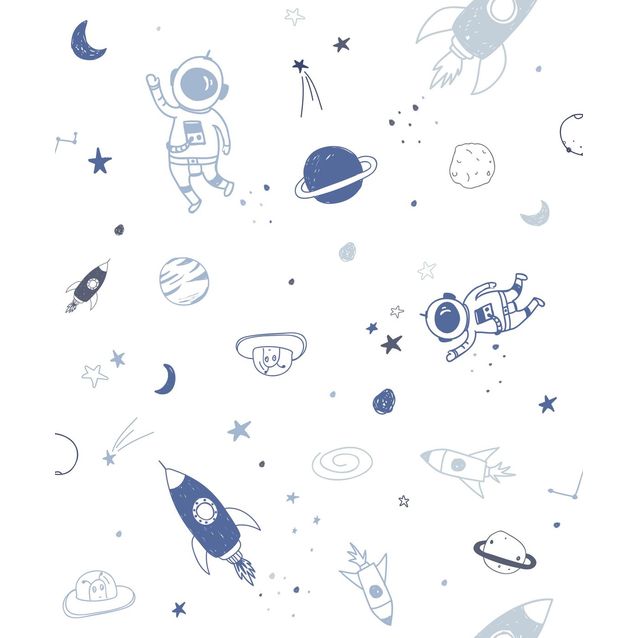 Lastenhuoneen tapetti Kids Walls 45848, vinyylipinta, sininen