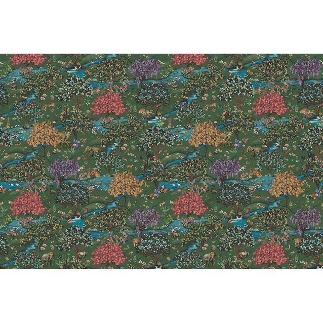 Kuvatapetti Holden Decor Journey to the East 99510, 2.12x2.8m, eläin, kasvi, vihreä