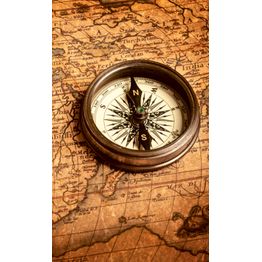 Kuvatapetti Dimex Compass, 150x250cm, ruskea, karttakuosi