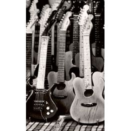 Kuvatapetti Dimex Guitars Collection, 150x250cm, mustavalkoinen