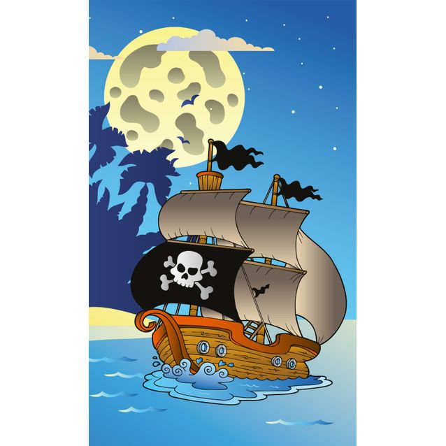 Lastenhuoneen tapetti Dimex Pirate Ship, 150x250cm