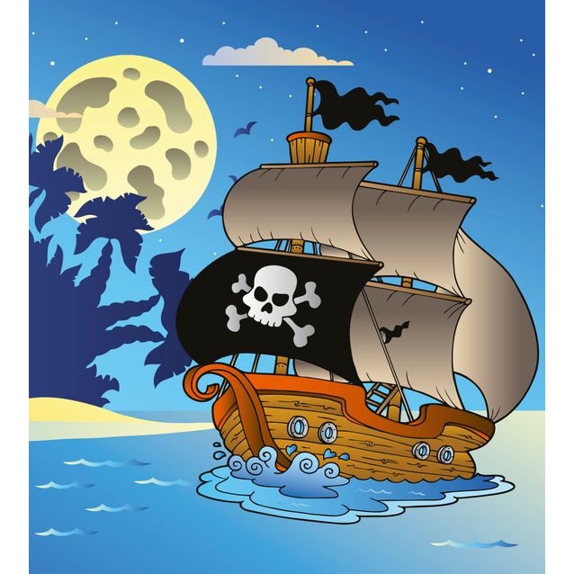 Lastenhuoneen tapetti Dimex Pirate Ship, 225x250cm
