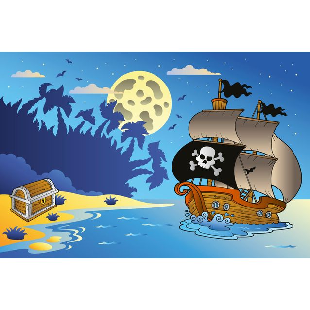 Lastenhuoneen tapetti Dimex Pirate Ship, 375x250cm