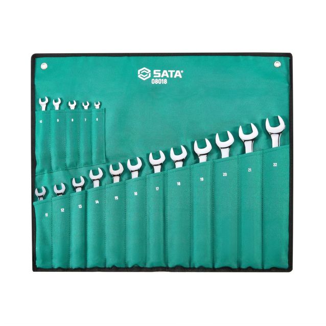 Kiintolenkkiavainsarja Sata taivutetut 6-22 mm 17 osaa