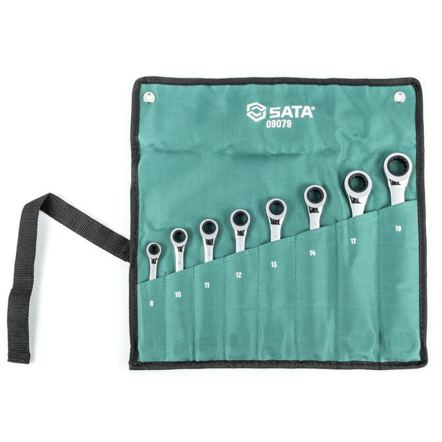 Kaksoisräikkälenkkiavainsarja Sata 8-19 mm 8 osaa