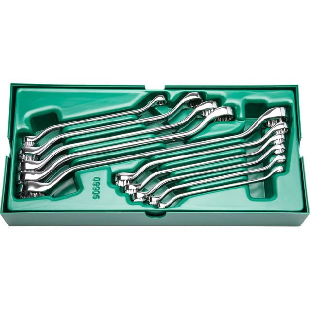 Työkalusarja työkaluvaunuun Sata kaksoislenkkiavaimet 6-27 mm 10 osaa