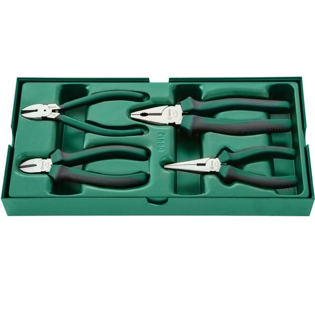 Työkalusarja työkaluvaunuun Sata linja-/kärkipihdit 4 osaa