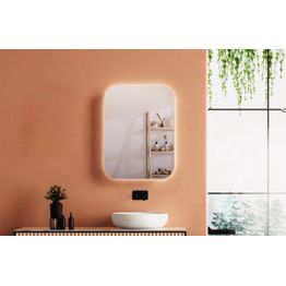 Peilikaappi LED-valolla Loevschall 600x800mm 3000K musta