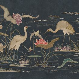 Mittatilaustapetti Sandberg Seabirds, Dark Blue, sininen (S10419)