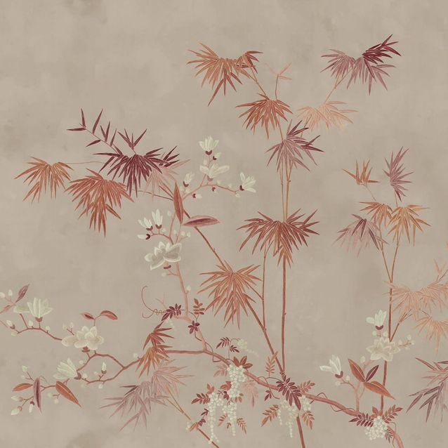 Mittatilaustapetti Bamboo Grove, Clay (S10421)
