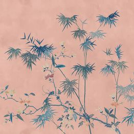 Mittatilaustapetti Sandberg Bamboo Grove, Pink, vaaleanpunainen (S10422)