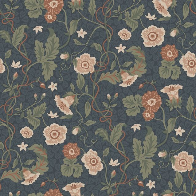 Tapetti Sandberg Ulla, Midnight Blue, sininen (S10500)