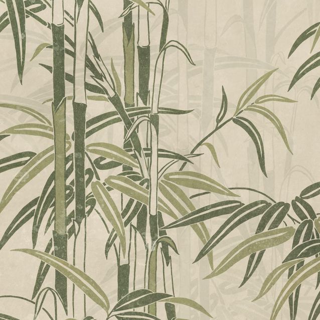 Mittatilaustapetti Leon Mural, Green, vihreä (S10540)