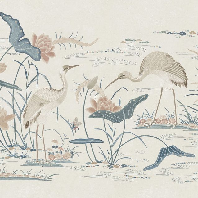 Mittatilaustapetti Seabirds, Misty Blue, sininen (S10551)