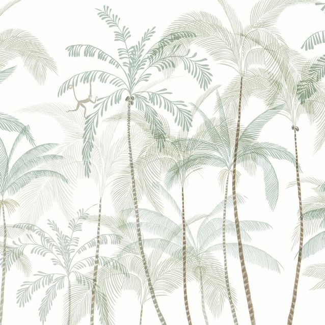 Mittatilaustapetti Louie, Light Green, vihreä (S10552)