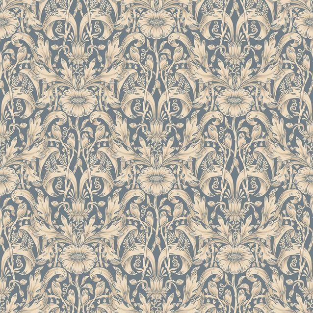 Tapetti Sandberg Emil, Indigo Blue, sininen (S10571)