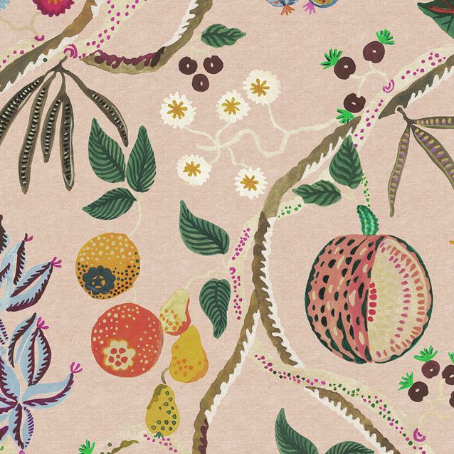 Mittatilaustapetti Tree of Life Mural, Pink, vaaleanpunainen (S10581)