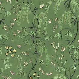 Mittatilaustapetti Sandberg Ottilia, Green, vihreä (S10585)