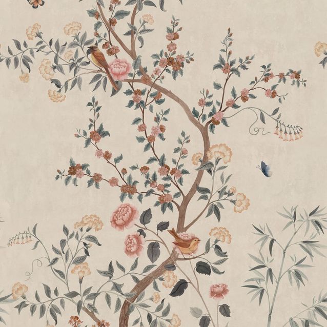 Mittatilaustapetti Eleonora, Misty Blue, sininen (S10588)
