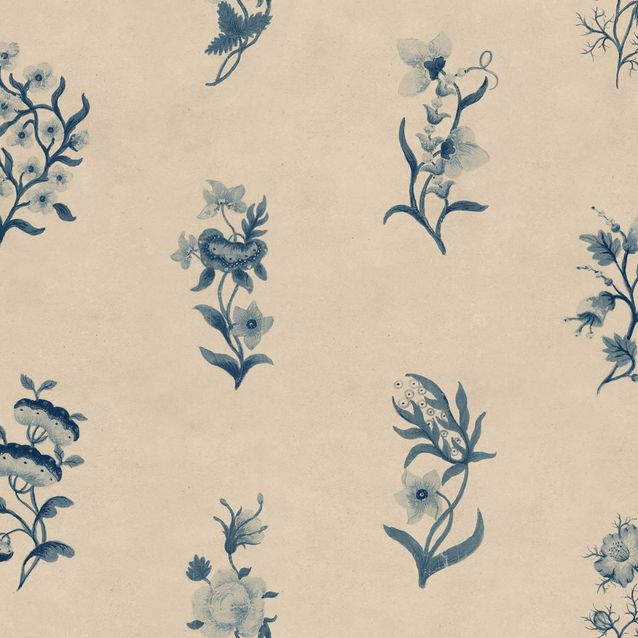 Mittatilaustapetti Victoria, Blue, sininen (S10610)