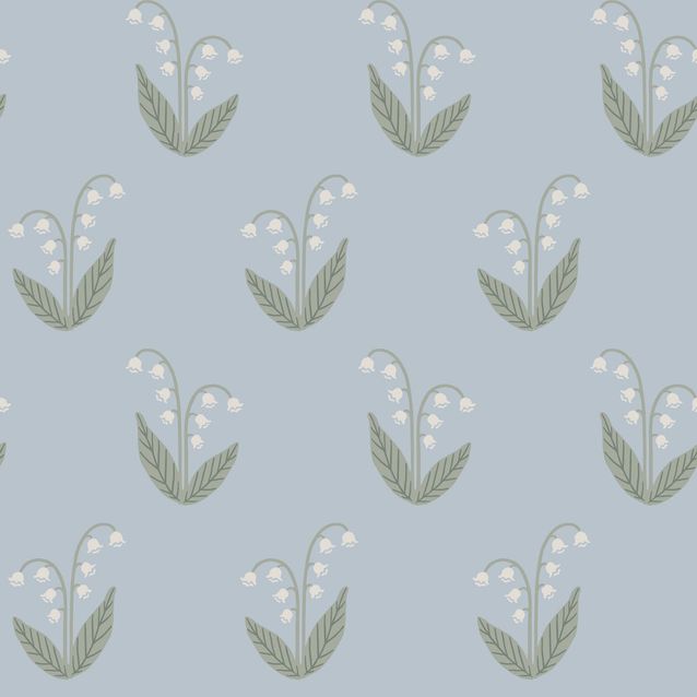 Tapetti Sandberg Lilly, Light Blue, sininen (S10634)