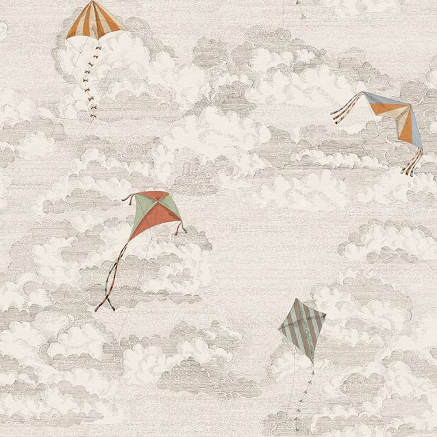 Mittatilaustapetti Bonnie and Kites, Graphite (S10643)