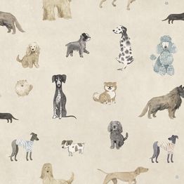 Mittatilaustapetti Sandberg Taiga and Friends, Beige, beige (S10706)