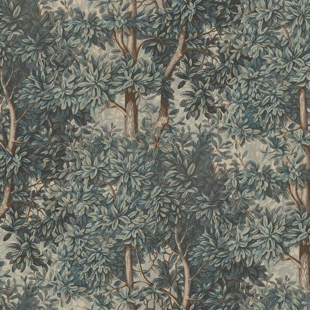 Mittatilaustapetti Charles, Blue, sininen (S10714)