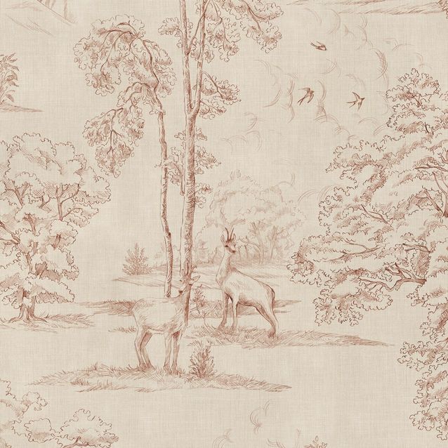 Mittatilaustapetti Montfort Mural, Terracotta (S10741)
