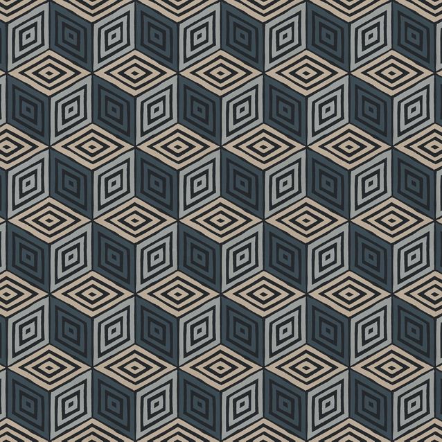 Mittatilaustapetti Chiara, Dark Blue, sininen (S10805)